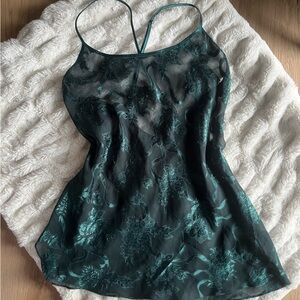 Vintage Victoria’s Secret Sheer Slip Hunter green